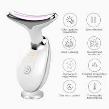 Neck & Face Beauty EMS Facial Lifting Device for Skin Tightening, Massage & Daily Skincare