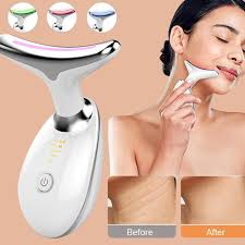 Neck & Face Beauty EMS Facial Lifting Device for Skin Tightening, Massage & Daily Skincare