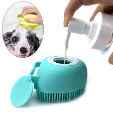 Soft Silicone Grooming & Shampoo Massage Brush for Dogs and Cats
