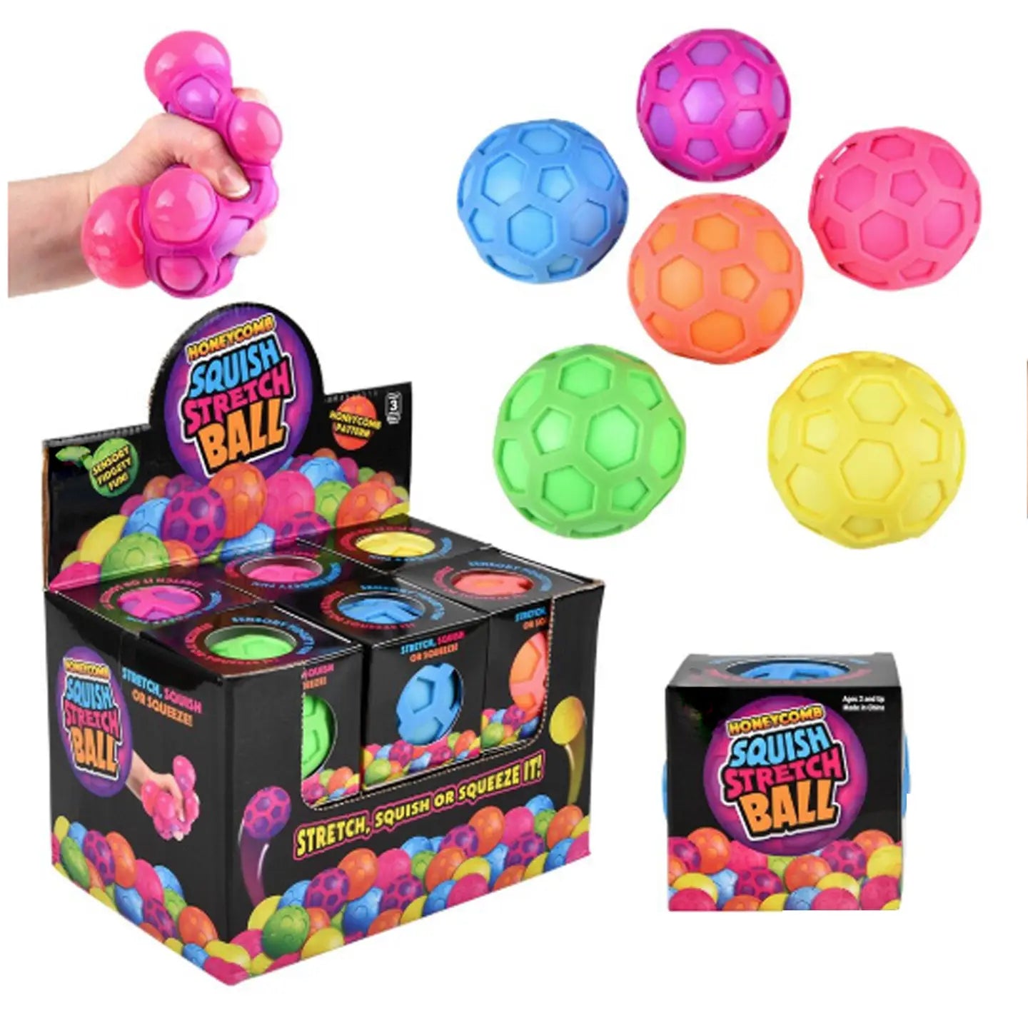 Squish & Stretch Honeycomb Toy